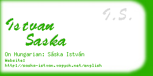 istvan saska business card