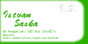 istvan saska business card